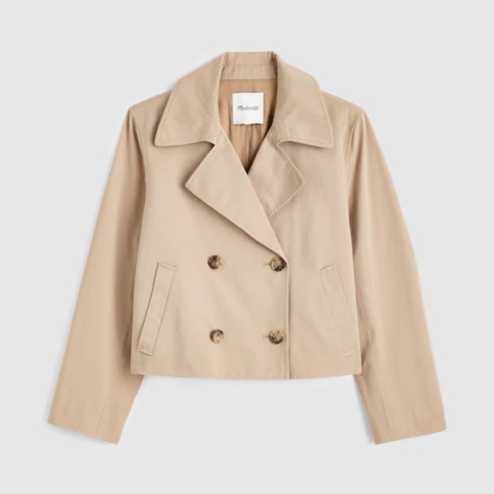 Madewell Cropped Trench Coat NWT